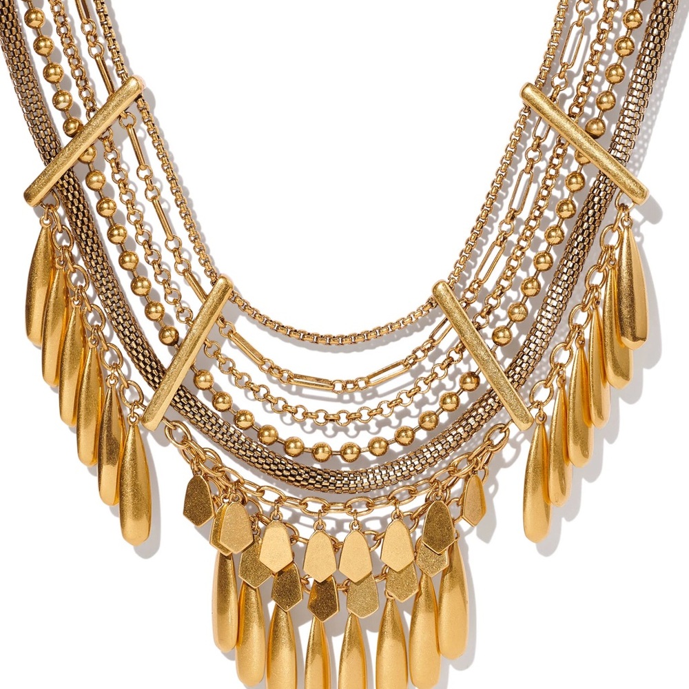 Never worn! Sydney Statement Necklace by Kendra Scott Yellow Rose